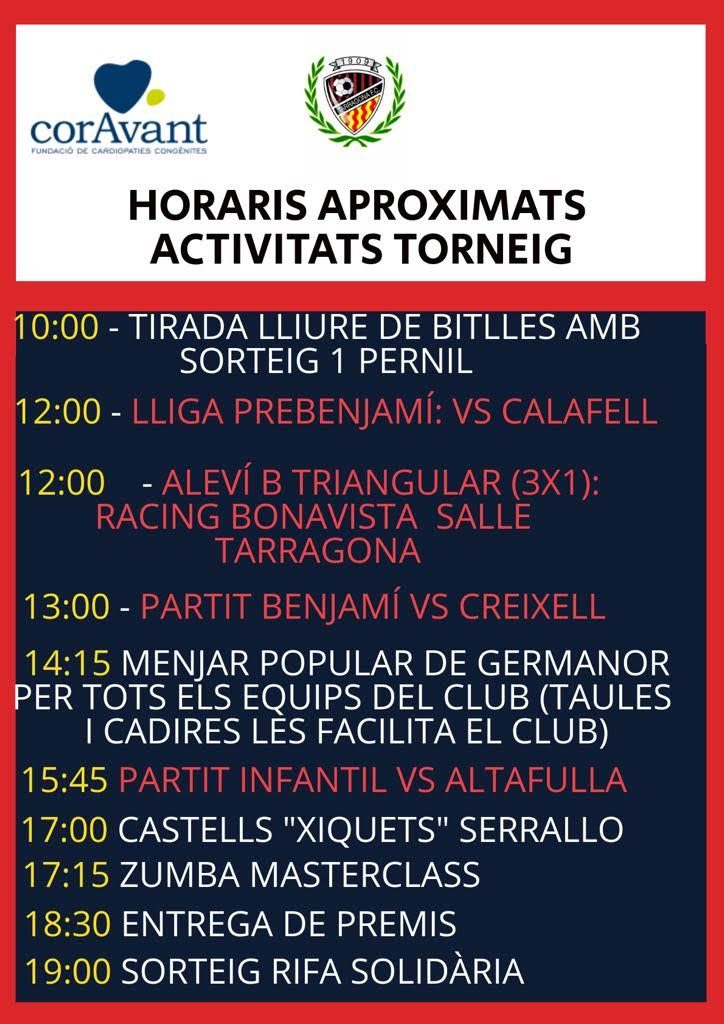 Programa Torneig Tarragona Futbol Club