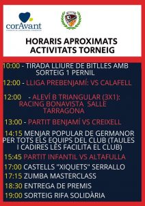 Programa Torneo Tarragona Futbol Club en beneficio a las cardiopatías congénitas