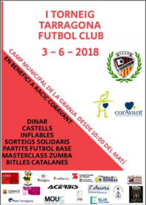 Cartel Torneo Tarragona Futbol Club en beneficio a las cardiopatías congénitas