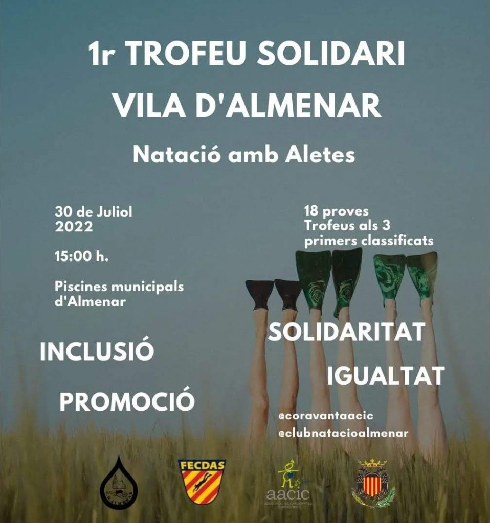 1r trofeu solidari vila d'Almenar de natació amb aletes