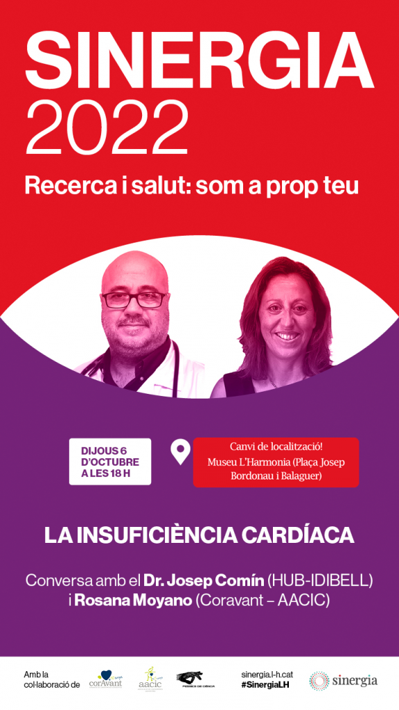 Cartel charla insuficiencia cardiaca Hospitalet de Llobregat