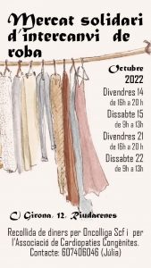 Mercat solidari d'intercanvi de roba a Riudarenes