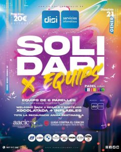 Cartell Torneig solidari per equips de Padel Colors
