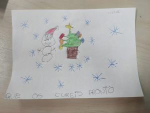 Dibujos por los niños que están en el hospital en Santa Coloma de Gramenet
