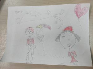 Dibujos por los niños que están en el hospital en Santa Coloma de Gramenet