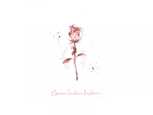 Ilustración digital Rosa Corazón con frase - Sant Jordi 2022
