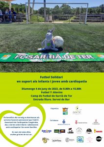 Cartell Torneig de Futbol solidari en suport als infants i joves amb cardiopatia a Sarrià de Ter
