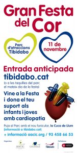 Cartel 29ª Gran Fiesta del Corazón en el Parque de atracciones Tibidabo
