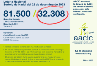 Premio Lotería AACIC Navidad 2023