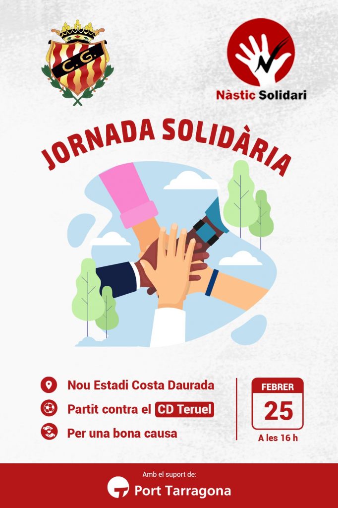 Cartell Jornada Solidària Nàstic Tarragona VS CD Teruel 