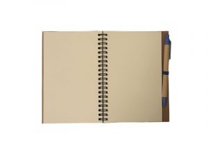 Libreta azul AACIC abierta