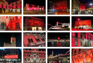 Imágenes de algunas de las iluminaciones del 14 de febrero de 2025