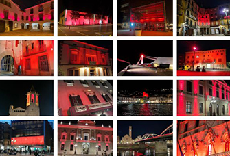 Imágenes de algunas de las iluminaciones del 14 de febrero de 2025