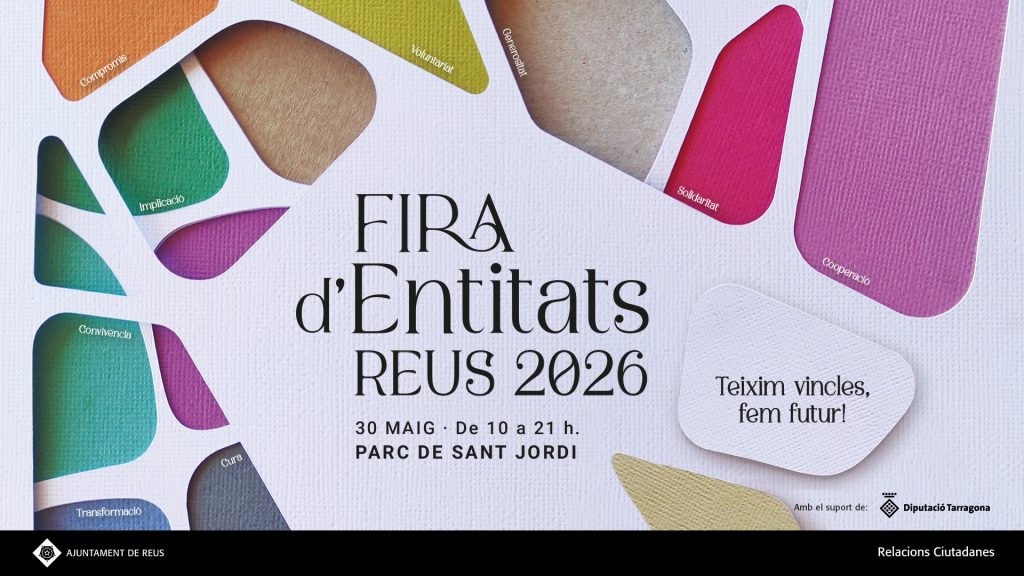 Cartell de la Fira d'Entitats a Reus 2026